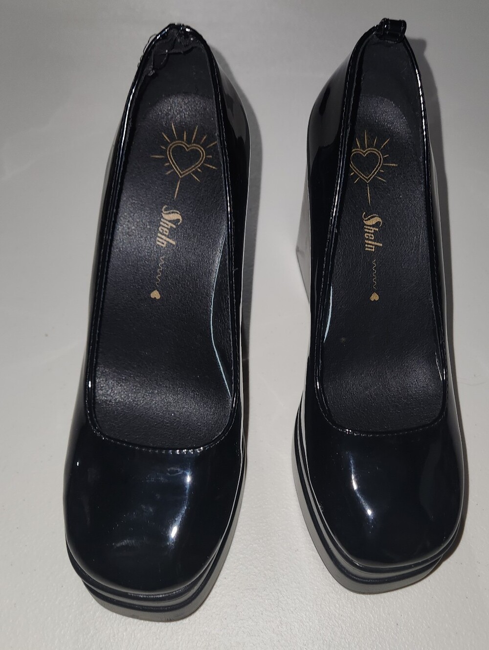 Shein  Black Patent Platform Pumps Size 7.5 US 38 EU